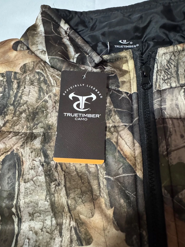 True Timber Puffy Insulated Vest Men’s Size Large Camo Pockets Full Zip - Image 2 of 3