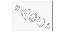 Genuine Audi Cv Joint Boot Kit 80A-498-203-B