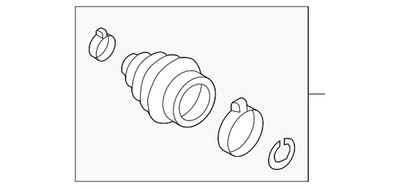 Genuine Audi Cv Joint Boot Kit 80A-498-203-B