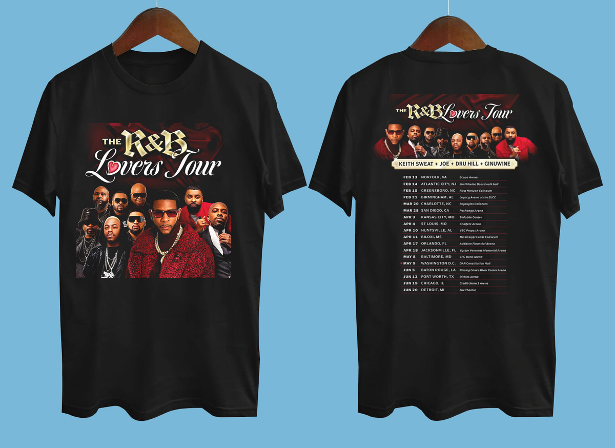 2 Sides Keith Sweat The R&B Lovers Tour 2026 Black Shirt S-5XL