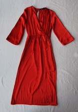 Zara Red Satin Maxi Dress X Small BNWT Formal Cocktail Wedding