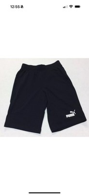 New Puma Men's Jersey Shorts, Black, 100% Cotton Size Medium, Ships Free NWT