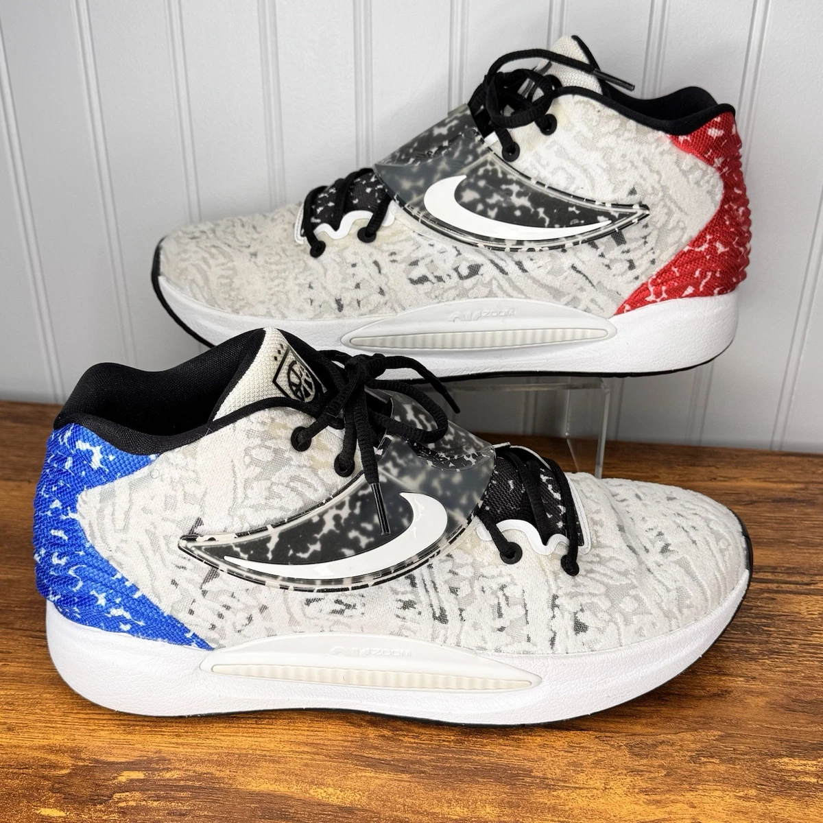 Nike KD 14 Academy White Red Blue for Sale | Authenticity