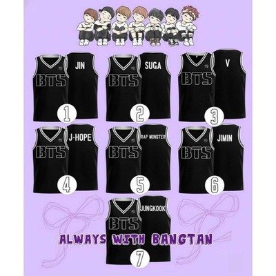 BTS TANK TOP JERSEY BASKETBALL STYLE ARMY OUTFIT FOR ARIRANG
