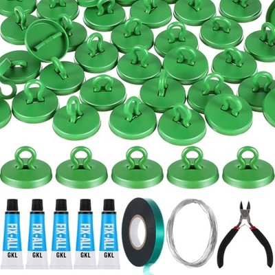  Plant Anchor Kit, 80 Pcs Vine Anchors 5 Pack Silicone Adhesive Sealant Green