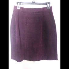 Vintage i am genuine suede plum skirt Small
