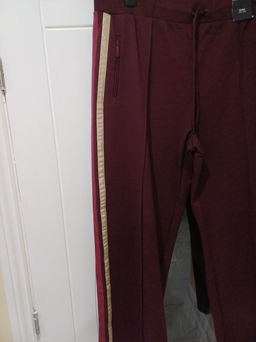 M&S Collection Ponte Sparkly Side Stripe Wide Leg Trousers Size 20 REGULAR - Picture 2 of 8