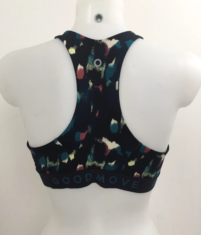 Goodmove Women's Ultimate Sports Bra 2 Pack Navy Mix Abstract Print New F1 - Image 4 of 4