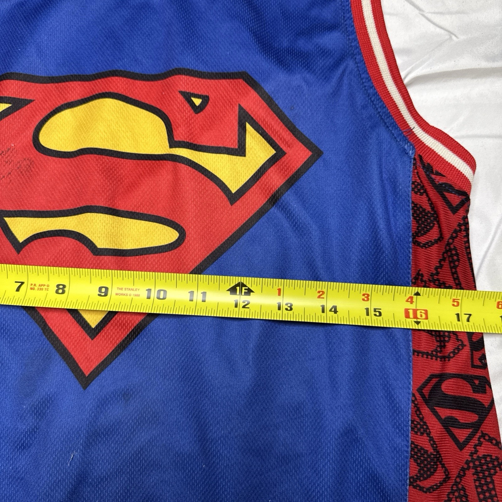 DC Comics Superman Mens Basketball Jersey Tank Top Size L # image 3