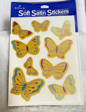 New Vintage Sealed 1980's Hallmark Soft Satin Butterfly Stickers READ Desc