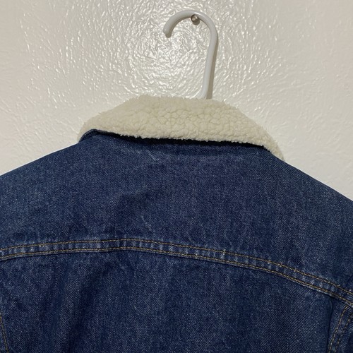 Vintage 80s Levi's Sherpa Lined Trucker Denim Jacket Size 40L USA Made - Picture 10 of 18