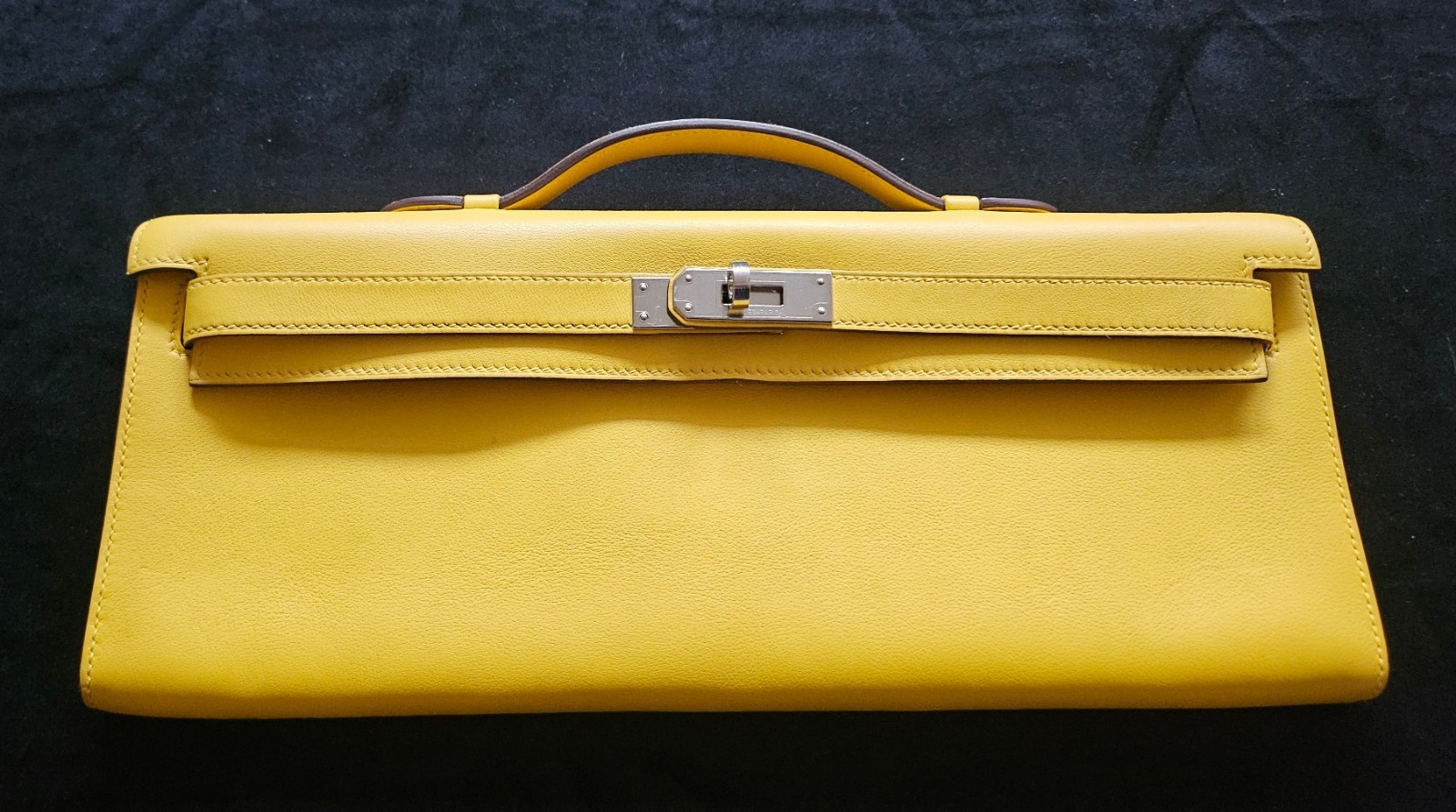 Hermès Kelly Cut Clutch Clutch Yellow Leather - Yellow Leather Clutch Bag