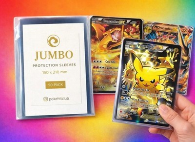 50 Hüllen Jumbo / CARD SLEEVES POKEMON TCG PERFECT Protection Grande CARTES XXL