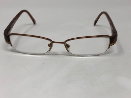 NINE WEST MOD.377 JDT Eyeglasses Frame Half Rimless 51-16-130 Brown Tort RM91