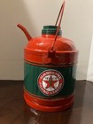 Texaco Vintage Gas Kerosene Can Station Coal Oil 1 Gallon Motor Red Star