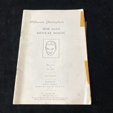 Rare One Man Mental Magic by Milbourne Christopher 1952 1st Ed. LOUIS TANNEN