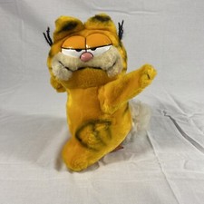 Vintage Dakin Garfield Plush 8" Sitting Stuffed Animal 1981 Fun Farm Made Korea