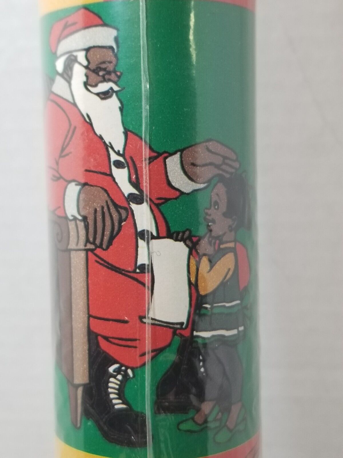 FAO Schwarz Aftican American Black Santa Claus Roll Wrapping Paper