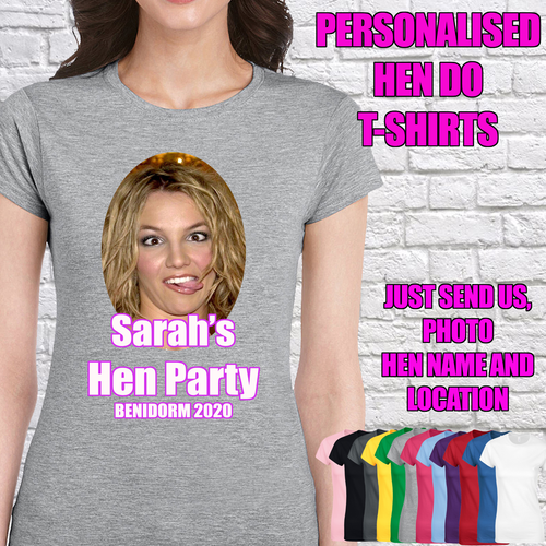 LADIES HEN DO T-SHIRTS PERSONALISED 