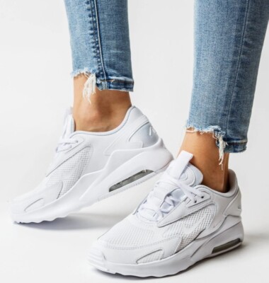 Nike Air Max Bolt GS Trainers. Triple White. CW1626-104. Junior Women Sizes  3-6 | eBay UK