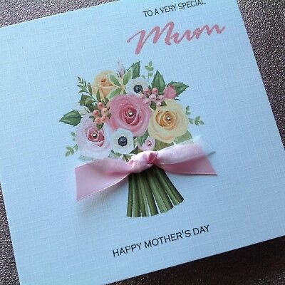 PERSONALISED HANDMADE MOTHER'S DAY CARD OR BIRTHDAY CARD