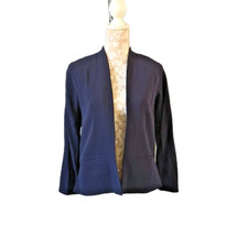 Lk Bennett Jk Fie Smart Blazer Sloane Navy Blue Collarless Uk S 4 Bnwt Rrp £250
