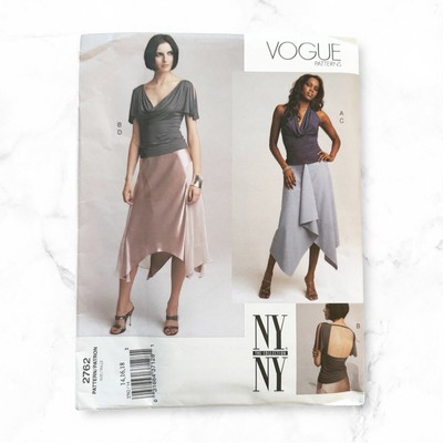 Vogue Pattern 2762 Vintage 2003 NY Collection Skirt And Top Sizes 14-18 Uncut 