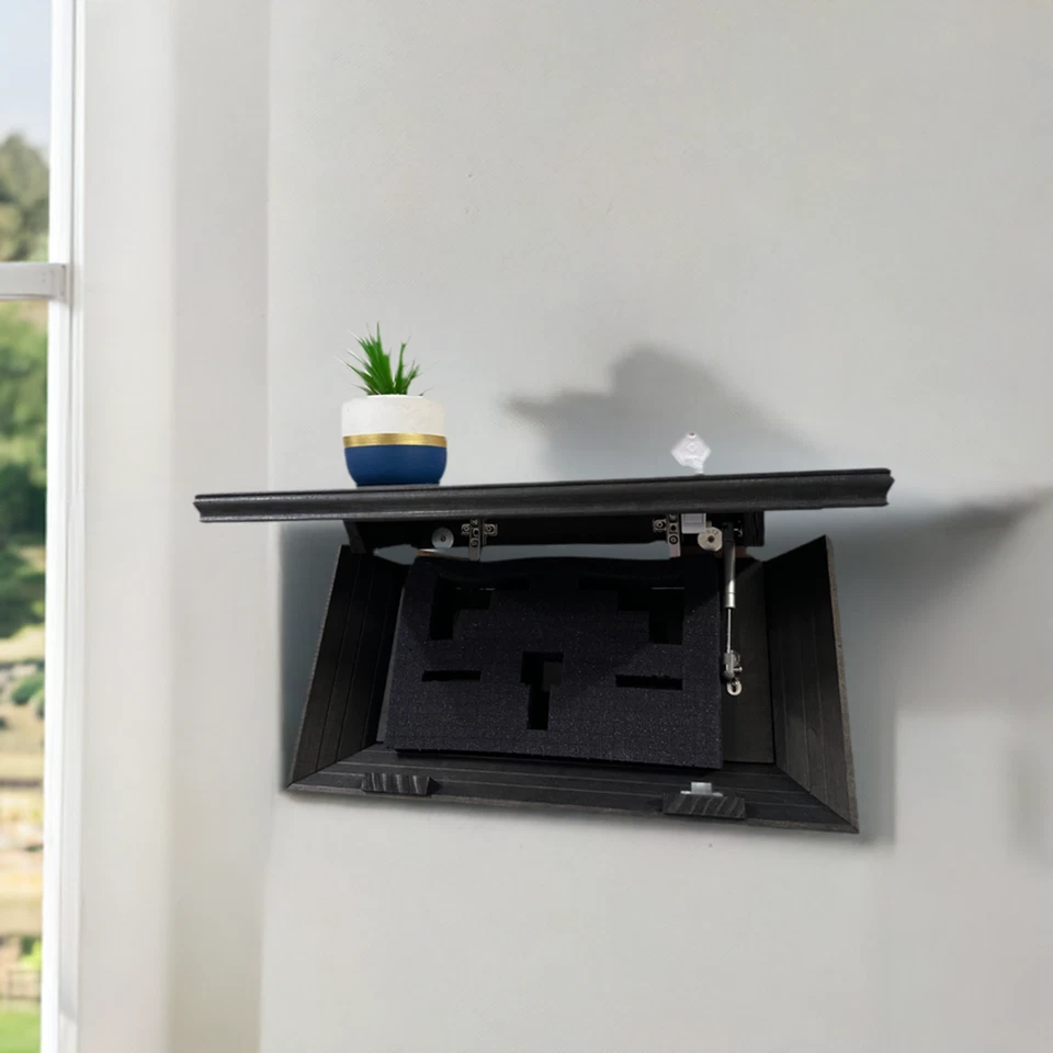 Bellewood Designs Hidden Gun Storage Floating Mantle Concealment Shelf - Image 2 of 4