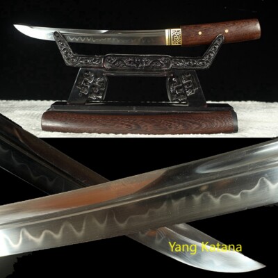 Handmade Japan Ninja Katana Short Sword  Dagger Clay Tempered T10 Steel Sharp