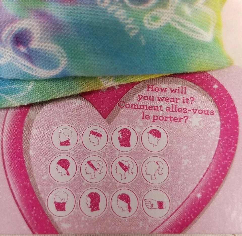 Lote 4 Arcos Polaina Cuello Envoltura Multiuso Impresos Tie-Dye JoJo Siwa Nickelodeon Nuevos Foto 4 de 4