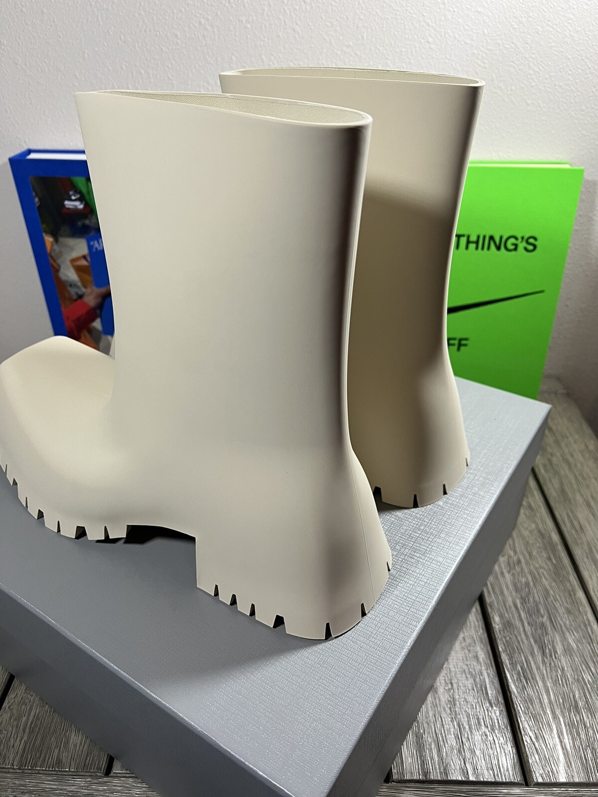 買得 BALENCIAGA 24.5cm Trooper Rubber Bootie 今月中売り切り RUBBER