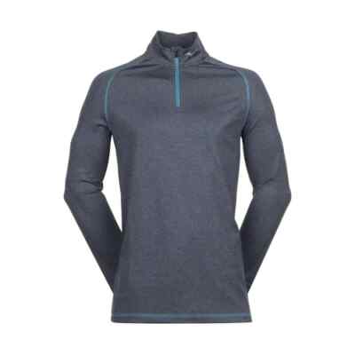 **SALE** MIZUNO MELANGE 1/4-REISSVERSCHLUSS MITTELSCHICHT GOLF TOP XX/LARGE GRAU BRANDNEU