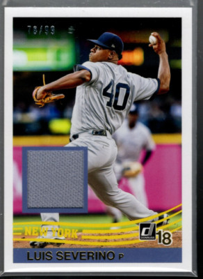 A7883- 2018 Donruss '84 Retro Materialien Gold #R84LS Luis Severino / 99 - Nm-Mt