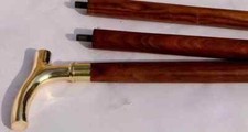 Antique Vintage Style Walking Stick Brass Derby Handle Designer Wooden cane gift