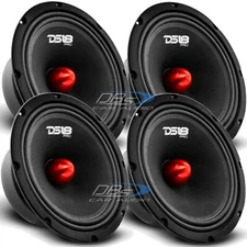 4x DS18 8" Midrange Bullet Speakers - PRO-GM8B 190 Watts Rms 8 ohm Loudspeakers