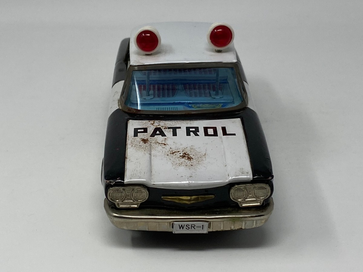 Vintage Tin Police Patrol Car WSR-1 by Ichiko Made in Japan Vintage Tin Police Patrol Car WSR-1 by Ichiko Made in Japan