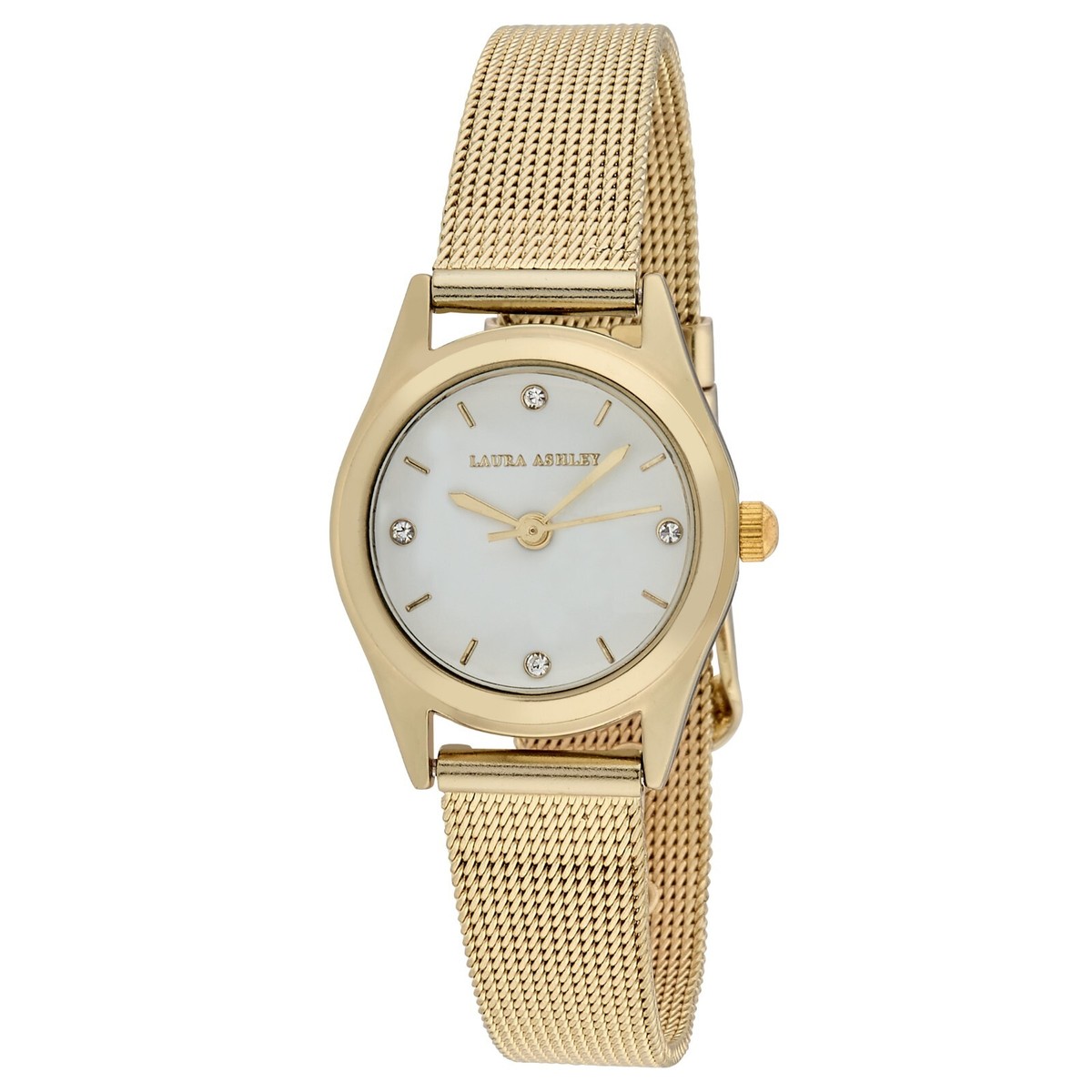 Laura Ashley Women's 24mm Round Mini Mesh EZ Reader Watch (LA2072
