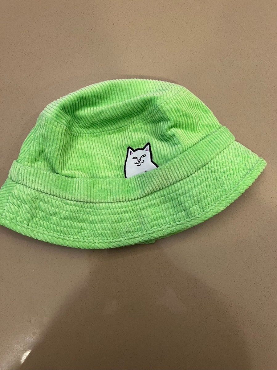 RIPNDIP CAPPELLO DA PESCATORE UOMO LORD NERMAL BUCKET HAT GREEN MINERAL WASH