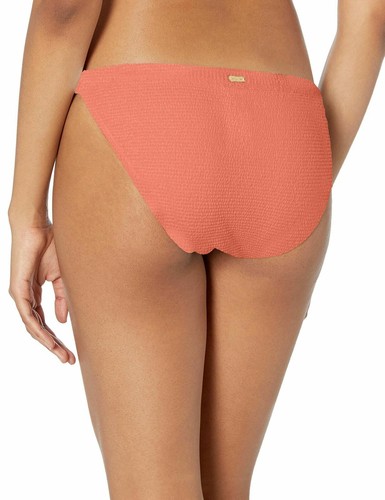 Roxy Women's Sun Memory Full Textured Bikini Bottom XS Carnelian - Picture 2 of 2
