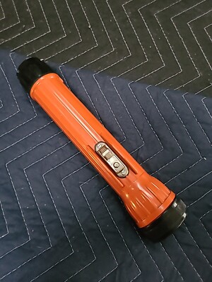 Vintage Bright Star 1960's Worksafe Model 2224 Waterproof Safety Flashlight 3 D 
