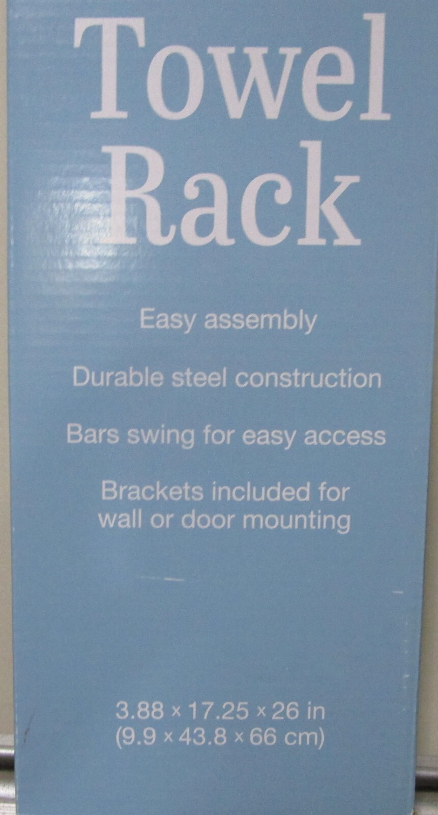 Whitmor Over The Door White Towel Rack Medium New in Box eBay