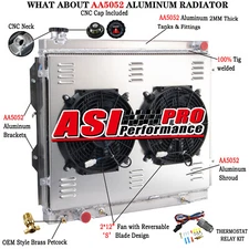 4-Row Aluminum Radiator Shroud Fan For 2000-2006 Toyota Tundra SR5 3.4L 4.0L V6