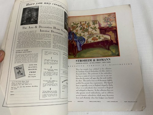 Arts & Decoration Magazine April 1930 Art Decor Vintage Great Advertising - Foto 10 di 11