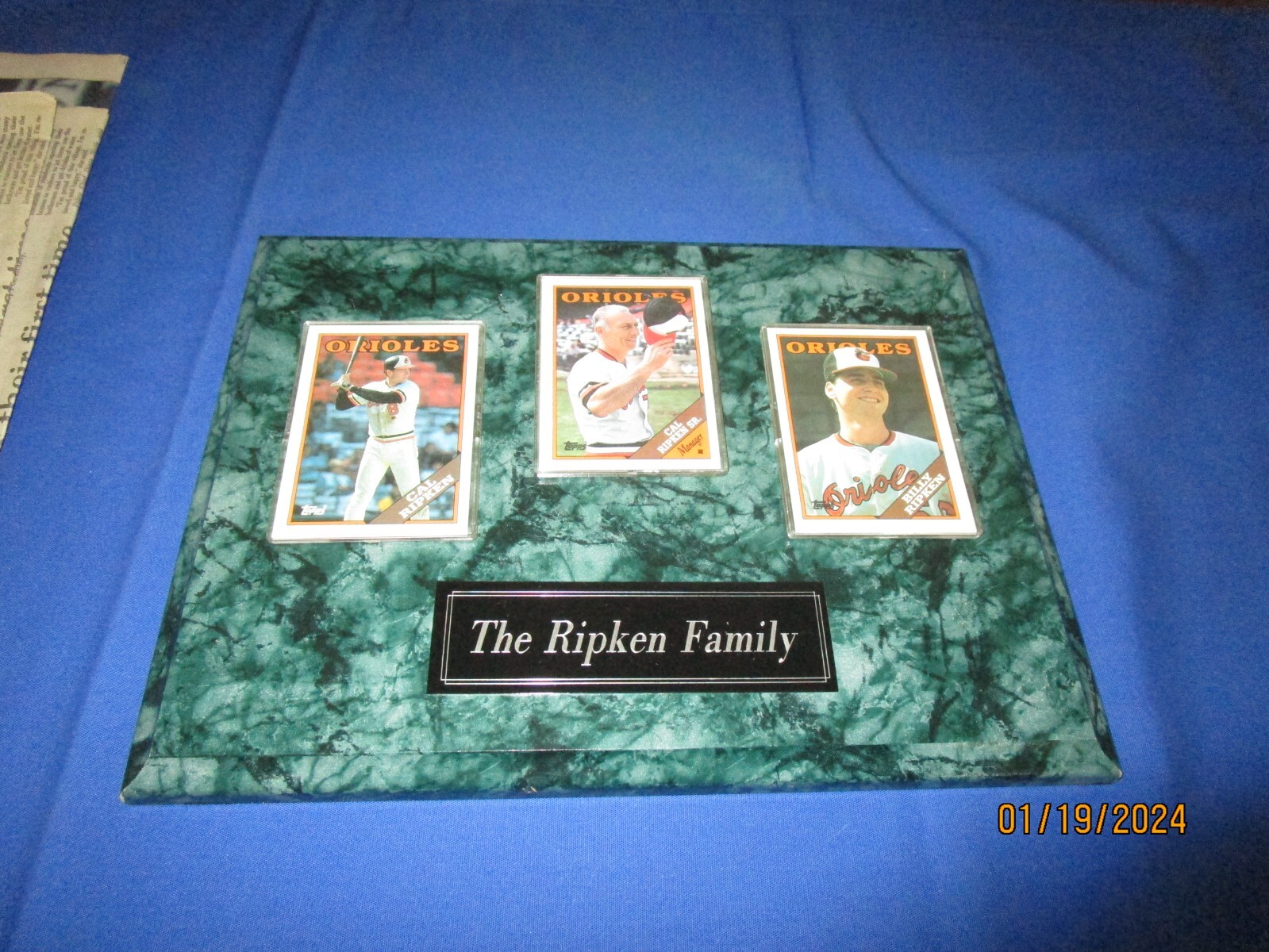 Cal Ripken Jr. & Jr. & Billy Baltimore Orioles Baseball Card Plaque eBay