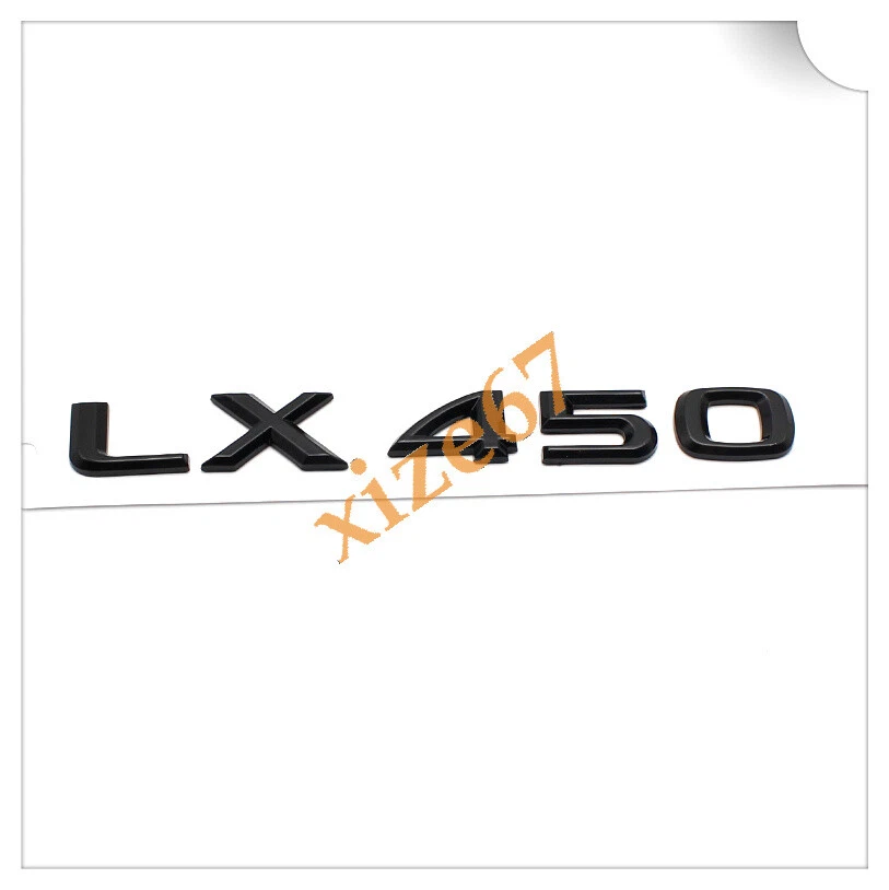 Pegatina insignia emblema letras maletero número "LX 450" negro brillante para LX LX450 Foto 3 de 3