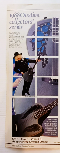 STEVE STEVENS Marshall CC DeVILLE Ovation mag ad pin-up pull-out poster 1 page - Picture 9 of 10