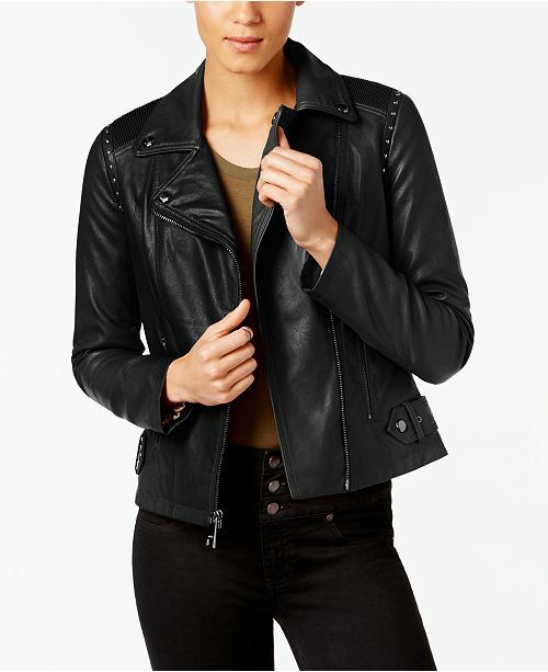 guess moto leather jacket