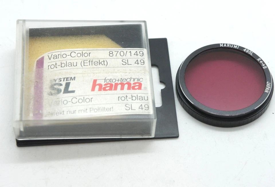 Filtro LENTE DESLIZABLE Marumi Light Violet (Rojo Azul) 49SL R-B Foto 2 de 2