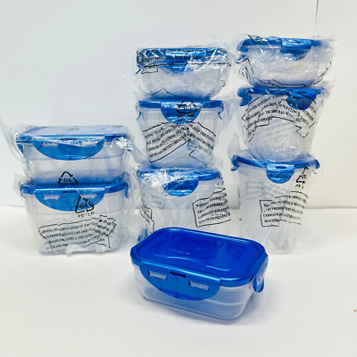 LocknLock 9-Piece Nestable Mini Storage Set Multi-Shape Denim Blue K90916