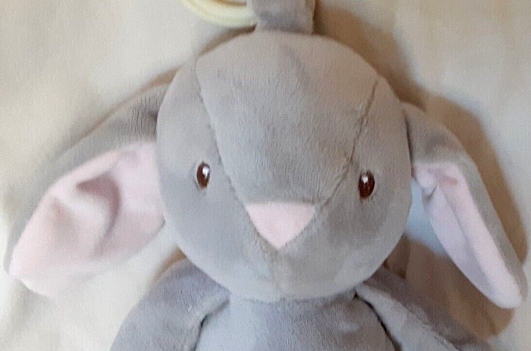 Kellytoy Gray Bunny Rabbit Bunny Plush Animal Hanging Crib Toy Rattle ...
